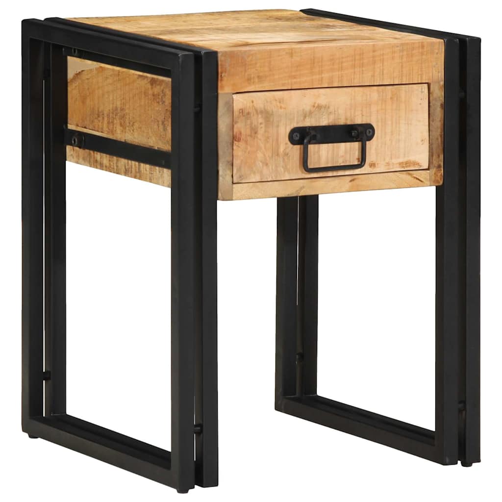 странична масичка 40x40x50 см солидно грубо дърво манго