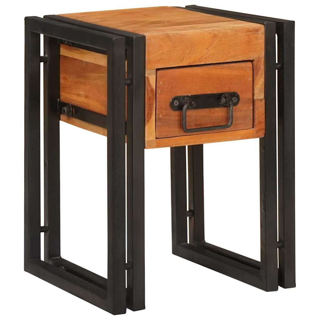 vidaXL Bijzettafel Anders 30 x 30 x 40 cm Massief acaciahout en Metaal