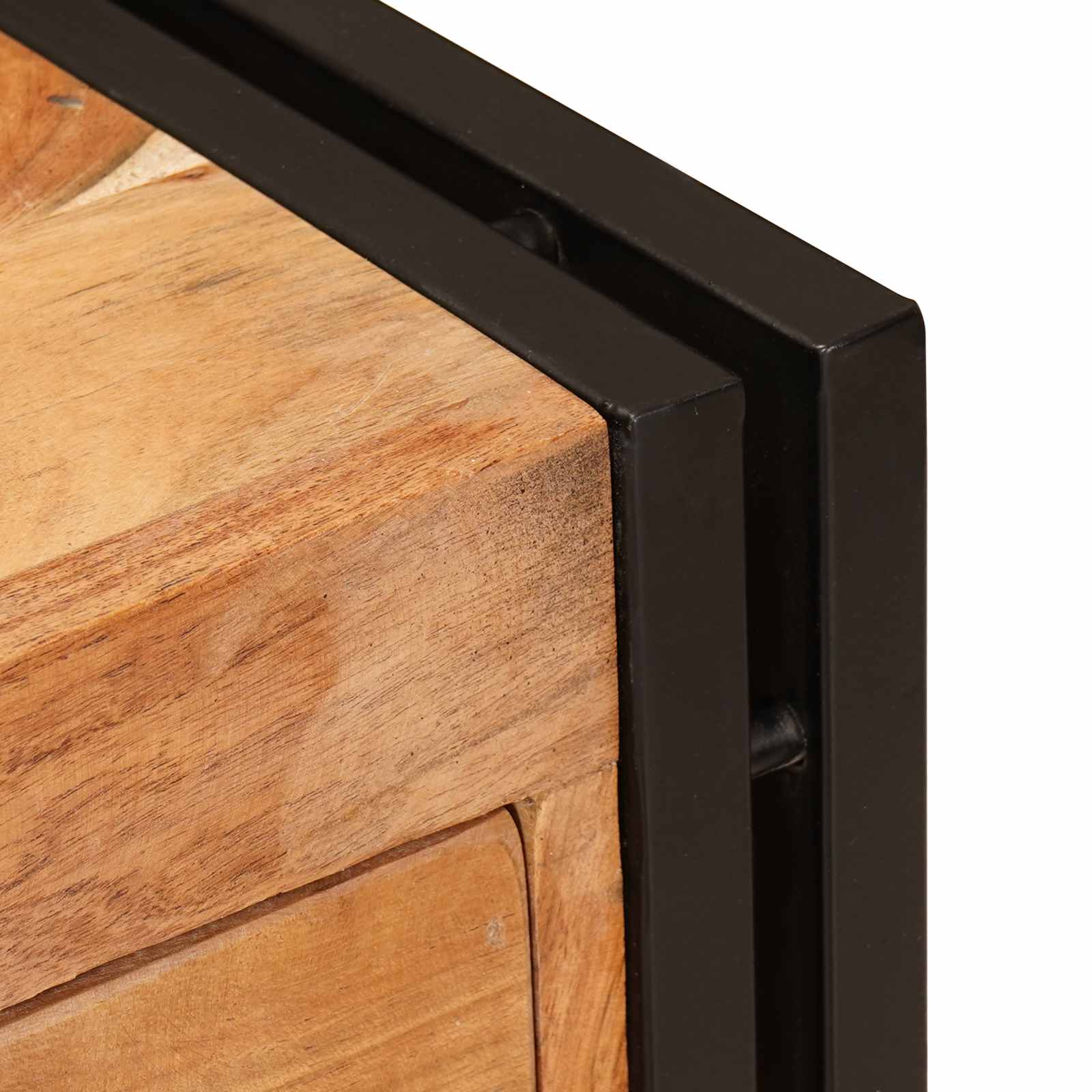 Strani šal s predalom Rjava 66 x 33 x 70 cm Masiven les akacije - slika 6