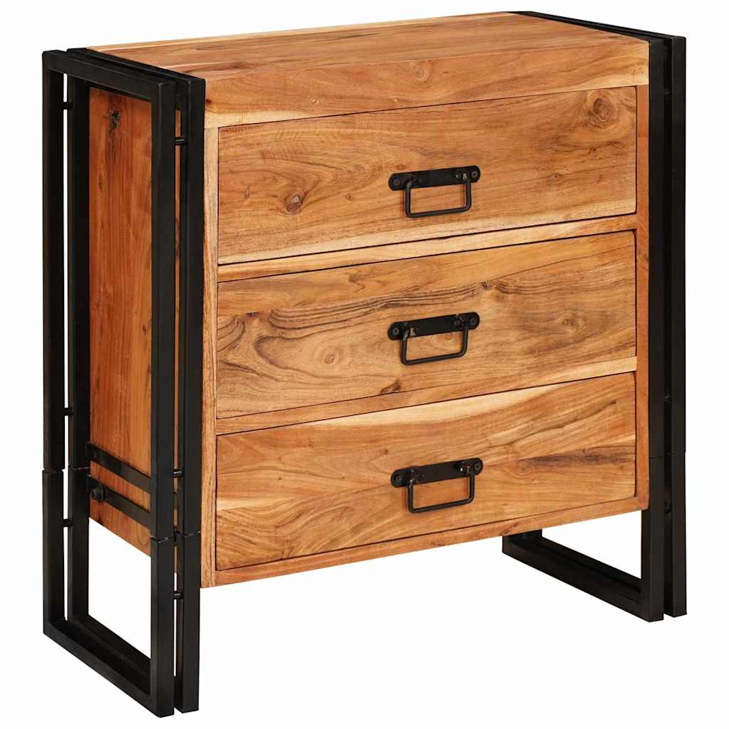vidaXL Dressoir met lade Bruin 66 x 33 x 70 cm Massief acaciahout