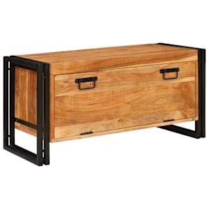 Skříň na obuv Hnědá 90 x 38 x 45 cm Masivní akátové dřevo - obrázek 1