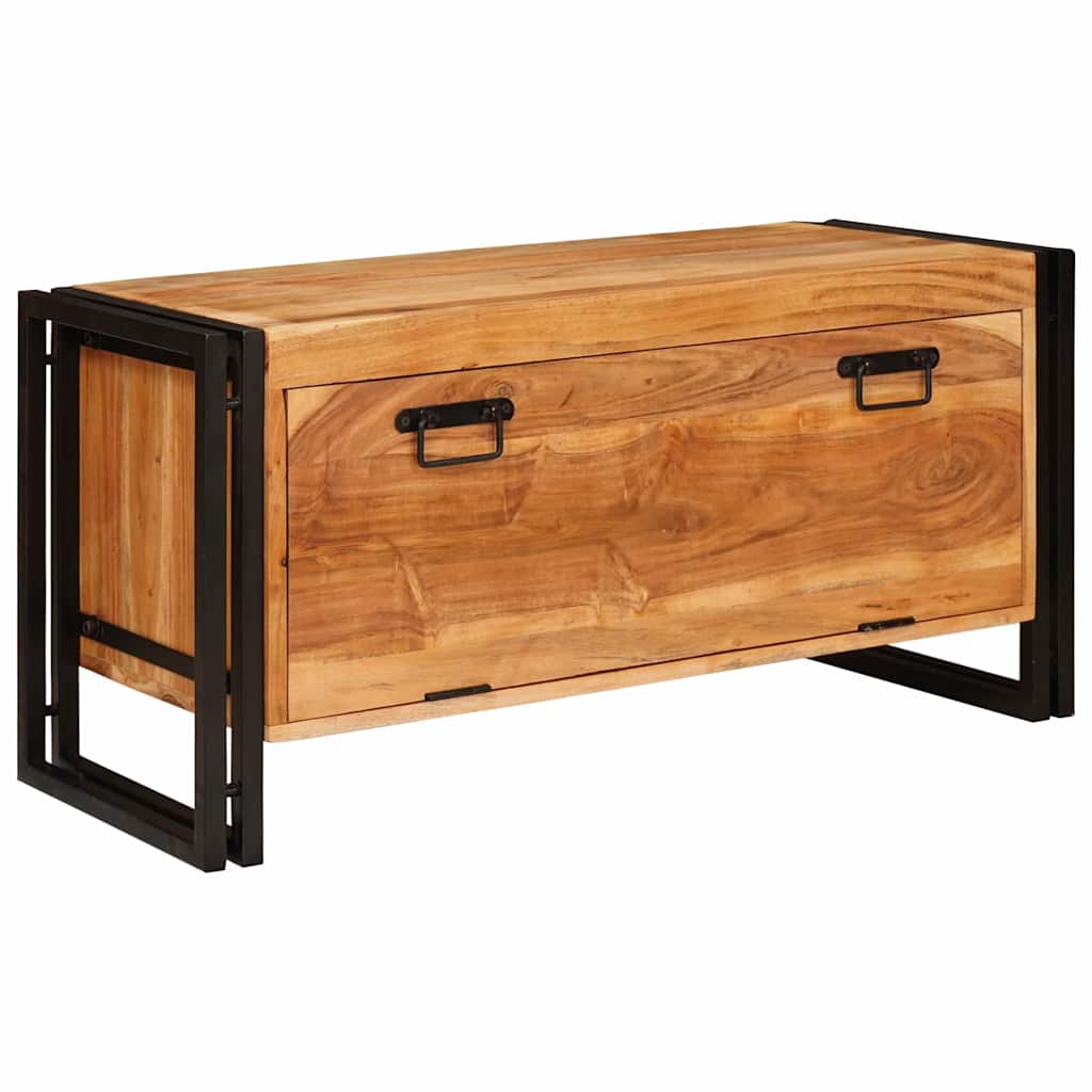 vidaXL Schoenenkast met plank Bruin 90 x 38 x 45 cm Massief acaciahout