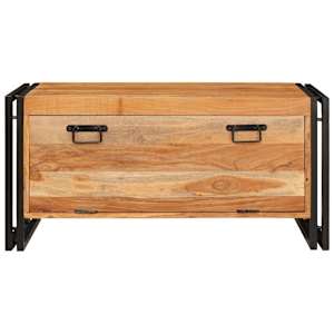 Skříň na obuv Hnědá 90 x 38 x 45 cm Masivní akátové dřevo - obrázek 5
