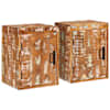 vidaXL &Ouml;&ouml;kapp 2 tk Pruun 35 x 33 x 48 cm Taastatud puit