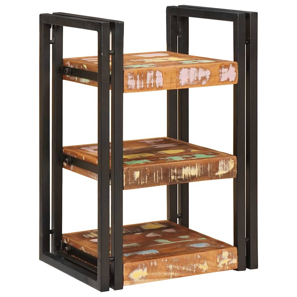 vidaXL Nachtkastje 2 pcs Bruin en zwart Massief Gerecycled Hout