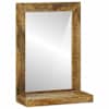 vidaXL Vannitoa peegel Ristk&uuml;lik Pruun 50 x 22 x 70 cm Tugev mango puu