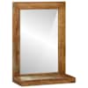 vidaXL Vannitoa peegel riiuliga Pruun 50 x 22 x 70 cm Tugev akatsiapuu