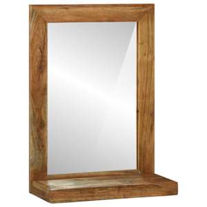 vidaXL Vannitoa peegel riiuliga Pruun 50 x 22 x 70 cm Tugev akatsiapuu