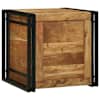 vidaXL Salvestuskarp Pruun ja must 50 x 50 x 50 cm Tugev akatsiapuu