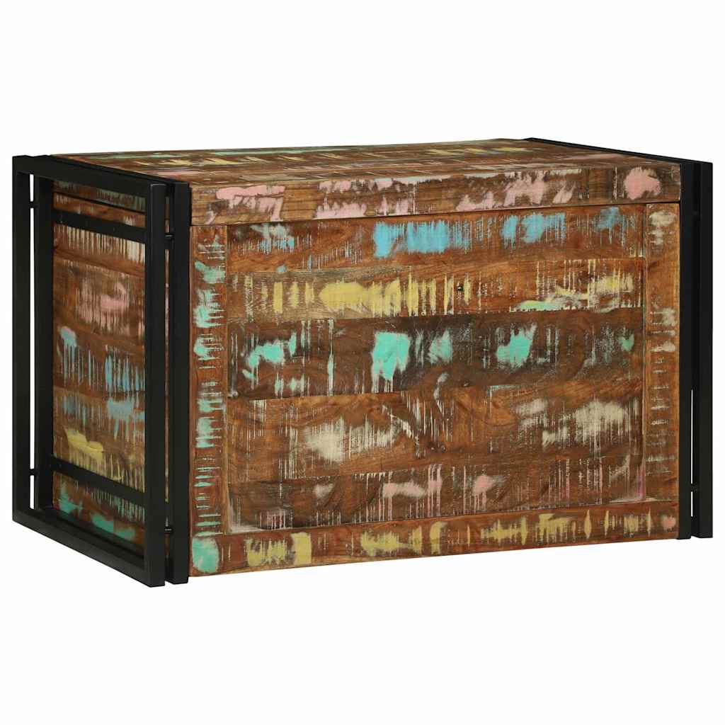 Opbevaringskasse Flerfarvet 80x50x50 cm Solidt Træ Genbrug