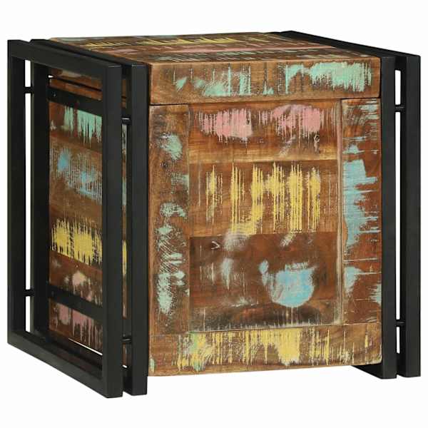 vidaXL Salvestuskarp Pruun ja must 40 x 40 x 40 cm Tugev akatsiapuu