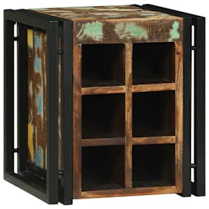 Stojan na víno 35 x 35 x 39 cm Masivní obnovované dřevo - obrázek 3