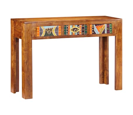 vidaXL Konsolinis staliukas, 110x35x75cm, akacijos medienos masyvas