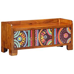 Skříň na obuv Vícebarevný 90 x 35 x 40 cm Masivní akátové dřevo - obrázek 2