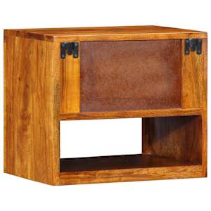 Noční skříňka 2 pcs Hnědá 40 x 35 x 35 cm Masivní akátové dřevo - obrázek 8