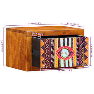 Noční skříňka se zásuvkou 2 pcs Hnědá 35 x 30 x 22 cm - obrázek 14