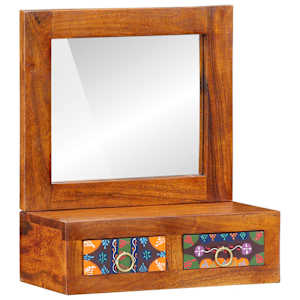 Omarica na steni Rjava 40 x 20 x 50 cm Masiven les akacije