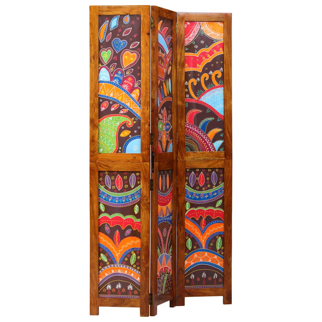 Ruumide Jagaja 3 Paneeli Meeletu Pruun 35x1.5x160 cm Tugev Puit Acacia