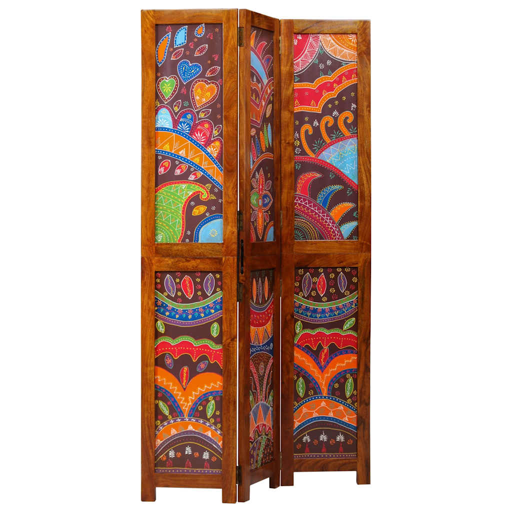 vidaXL Kamerscherm 3 Panelen Honingbruin 35x1.5x160 cm Massief Acaciahout