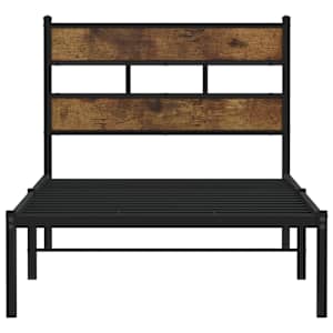 Kovový rám postele bez matrace kouřový dub 80 x 200 cm - obrázek 4