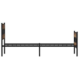 Kovový rám postele bez matrace kouřový dub 75 x 190 cm - obrázek 5