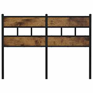 vidaXL T&ecirc;te de lit ch&ecirc;ne fum&eacute; 135 cm fer et bois d'ing&eacute;nierie