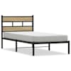 vidaXL metallist voodiraam ilma madratsita Sonoma tamm 90x190 cm