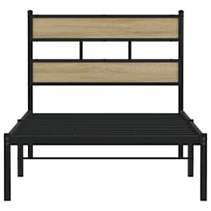Kovový rám postele bez matrace dub sonoma 90 x 200 cm - obrázek 4