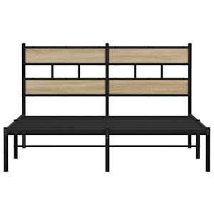 Kovový rám postele bez matrace dub sonoma 140 x 190 cm - obrázek 4