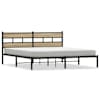 vidaXL metallist voodiraam ilma madratsita Sonoma tamm 180x200 cm