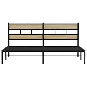 Kovový rám postele bez matrace dub sonoma 183 x 213 cm - obrázek 4