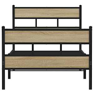 Kovový rám postele bez matrace dub sonoma 107 x 203 cm - obrázek 4