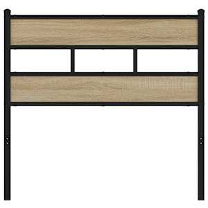vidaXL Headboard Sonoma Oak 75 cm Iron and Engineered Wood