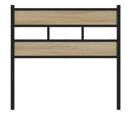vidaXL Headboard Sonoma Oak 80 cm Iron and Engineered Wood