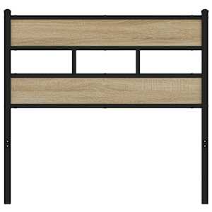 vidaXL Headboard Sonoma Oak 80 cm Iron and Engineered Wood