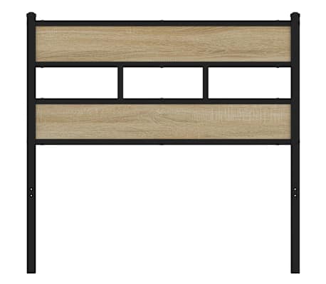 vidaXL T&ecirc;te de lit de remplacement ch&ecirc;ne sonoma 100 cm fer et bois d&rsquo;ing&eacute;nierie