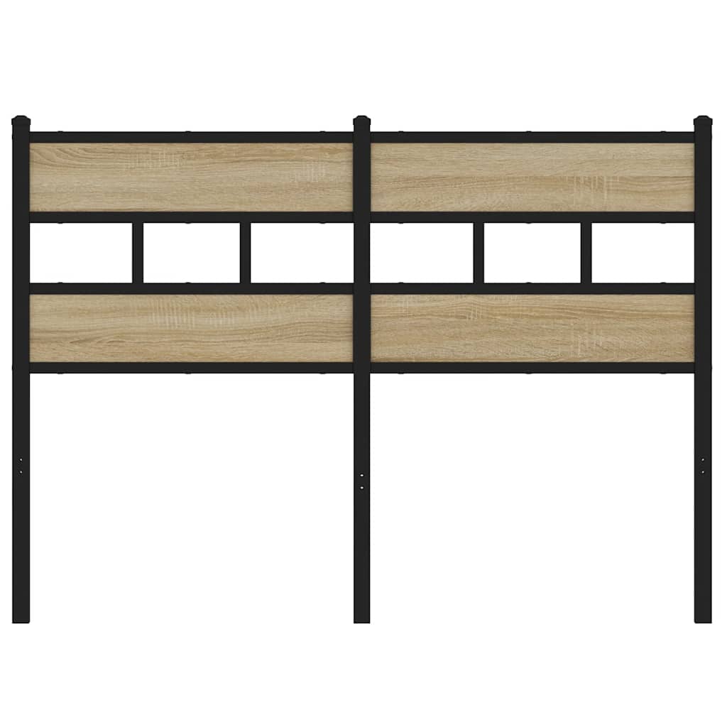 Thumbnail - vidaXL Ersatz-Kopfteil Sonoma-Eiche 120 cm Eisen und Holzwerkstoff