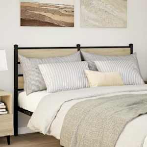 Nadomestno vzglavje sonoma hrast 160 cm železo/inženirski les