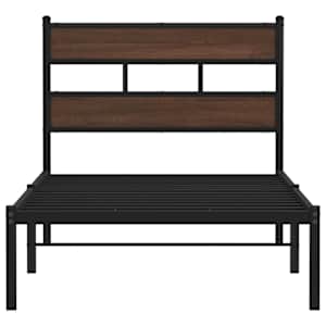 Postel bez matrace s čelem hnědý dub 75 x 190 cm - obrázek 4