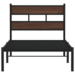 Postel bez matrace s čelem hnědý dub 107 x 203 cm - obrázek 4