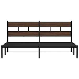 Postel bez matrace s čelem hnědý dub 183 x 213 cm - obrázek 4