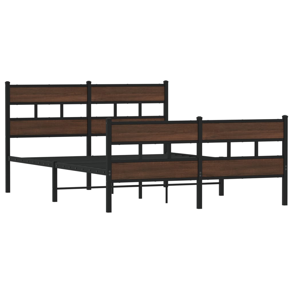 vidaXL Bedframe met hoofdbord en voetbord zonder matras 137x190 cm afbeelding