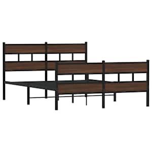 Postel bez matrace s hlavovým a nožním čelem 137 x 190 cm - obrázek 3