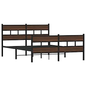 Postel bez matrace s hlavovým a nožním čelem 140 x 190 cm - obrázek 3