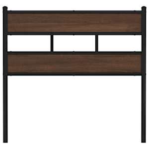 vidaXL Tăblie de pat de schimb, stejar maro, 80 cm, lemn prelucrat și oțel