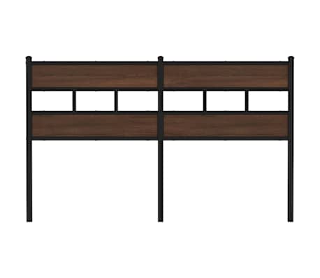 vidaXL H&ouml;f&eth;agafl Br&uacute;n Eik 135 cm St&aacute;li og Samsettur Vi&eth;ur