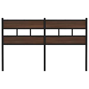 vidaXL H&ouml;f&eth;agafl Br&uacute;n Eik 135 cm St&aacute;li og Samsettur Vi&eth;ur