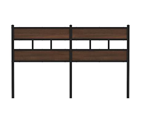 vidaXL Tăblie de pat, stejar maro, 160 cm, lemn prelucrat și oțel