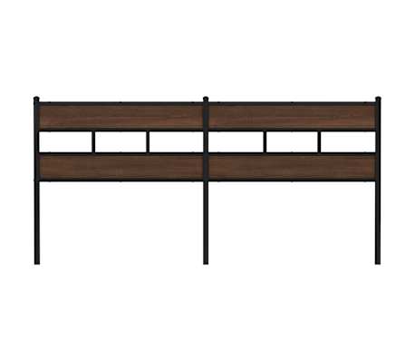 vidaXL Hoofdbord 180 cm bewerkt hout en staal bruin eikenkleurig