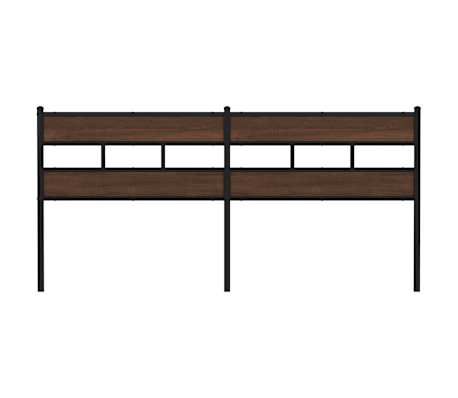 vidaXL Tăblie de pat, stejar maro, 190 cm, lemn prelucrat și oțel